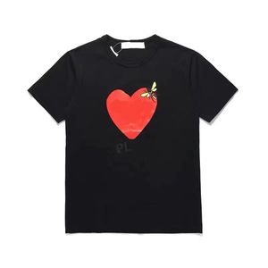 Brand Play Moda Mens Play Tir Trens Designer Red Heart Comes Casual Women Shirts des Badge Garcons High Quanlity Tshirts Cotton Bordoi 5394 51