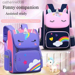 Backpacks Yeni büyük okul çantası sevimli öğrenci okul sırt çantası karikatür çantası ilkokul kitap çantaları genç kızlar için çocukl231108