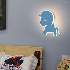Luminárias de parede quarto infantil de cabeceira moderna simples desenho animado meninos e meninas lâmpada de quarto
