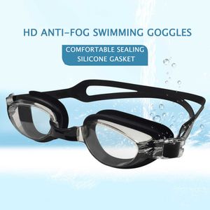 Óculos antiembaçante à prova d'água silicone selado armação de nariz destacável óculos de natação macios e elásticos seguros P230601