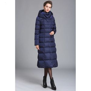 Piumino da donna Parka da donna invernale spesso taglie forti Piumino lungo con cerniera cappuccio cappotto oversize donna Nero argento navy 4XL 7XL giacca grande 231108