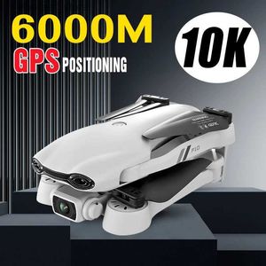 Drone F10 Drone Professional 10K HD Çift Kamera 6km GPS 5G Geniş Açılı WiFi FPV Gerçek Zamanlı Şanzıman Katlanabilir Quadcopter Oyuncakları Q231108