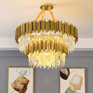 Nordic Modern Pendant Lights Indoor Lighting Luxury Crystal Hotel Living Room Ceiling Chandelier Led Glossy Lighting Fixtures