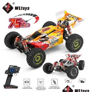 Electric/RC Car Electricrc Wltoys 144010 144001 75KMH 2.4G RC Brushless 4WD Electric High Speed ​​Off-road Remote Control Drift Toys F Otalg