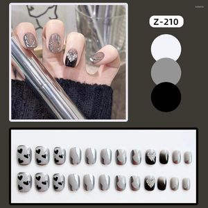 False Nails Women's Simple And Generous Manicure French Style Full Cover Nail Sticker Applicable To Various Occasions