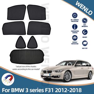 Auto-Sonnenschutz für 3er Touring F31 2012-2023 Seitenfenster Magnetische Frontscheibe Sonnenschutz Visier Tür Mesh Cutains