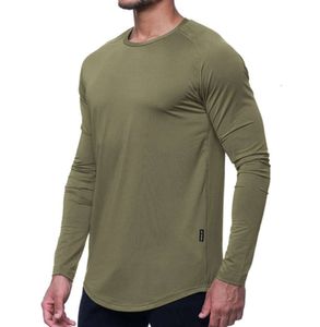 Lu men yoga outfit esportes manga longa camiseta estilo esporte dos homens treinamento apertado roupas de fitness o mesmo modelo para celebridades da internet