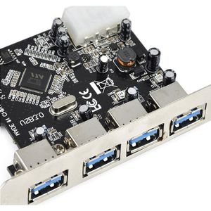 Freeshipping RÁPIDO USB 30 PCI-E PCIE 4 PORTAS Adaptador de placa de expansão expressa Xelkt