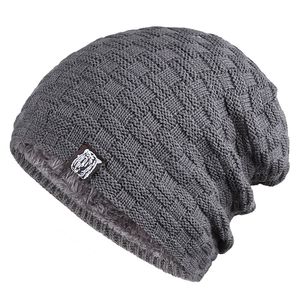 Chapéus de inverno para homens gorro quente de malha gorros ao ar livre gorros de malha crânios gorro casual boné