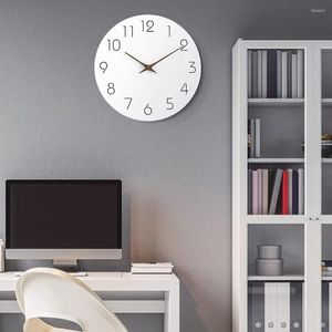 Relógios de parede 1 Conjunto de 10 polegadas Relógio digital com gancho sem preencher sala de estar silenciosa decoração de decoração doméstica Europeia