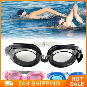 Schwimmbrille Sommer Schwimmbrille Wasserdicht Antibeschlag Einstellbare Schwimmbrille Ohrstöpsel Nasenclip Wassersport Augenschutzbrille P230408