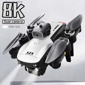 Drones S2S Brushless Drone 4k Profesional 8K HD Dual Camera Obstacle Avoidance Aerial Photography Foldable Quadcopter Flying 25Min Q231108