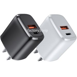 Eu US Fast Quick USB C Charge 20W Dual Ports PD Type c Wall Charger Auto Power Adapters For Iphone 12 13 14 15 Pro Max Samsung Tablet Pc F1 With Retail box