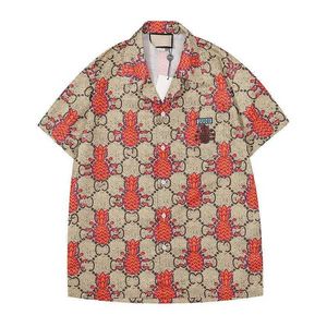 New Fashion Hawaii Floral Print Beach Shirts Men's Designer Silk Bowling Shirt Casual Hawaiian Shirts Men Summer Blouse Short Sleeve Loose