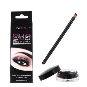 Eye Liner Gel per sopracciglia Doppio uso Eyeliner nero + marrone Sopracciglio migliora 1,8 g