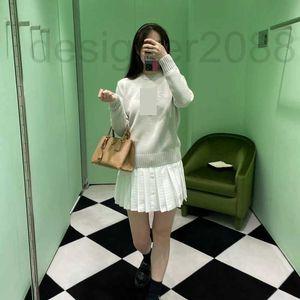 Women's Sweaters Designer 2023 Autumn/Winter New Product American Academy Style Letter Embossed Cashmere Top UXHM