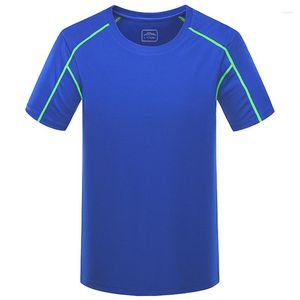 Herrarna T-skjortor Fast Torkning av andningsbara män T-shirt Jersey Outdoor Sports Climbing Mountain Running Vandring Kort ärm unisex-skjorta.