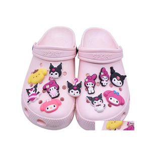 Shoe Parts Accessories Fast Delivery 4000Pcs Cartoon Croc Charms Custom Soft Cute Pvc Charm Decorations For Clog Shoes Childrens Gi Dhy9O