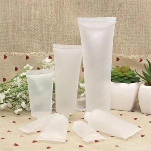 wholesale Frosted Plastic Bottle Reusable Empty Cosmetic Soft Tubes Container Screw Flip Cap Lotion Shampoo Squeeze Bottle Top Quality