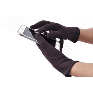 Five Fingers Gloves 2023 Brand Fashion Warm Phone Touch Screen Elegant Lady Retro Style Winter Mobile