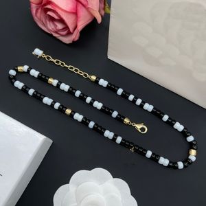 Hiphop Punk Black white resin beads personalized hip-hop style Women Necklace Bracelet Earring Set Banshee Designer Jewelry Birthday Gifts HMS15 -007