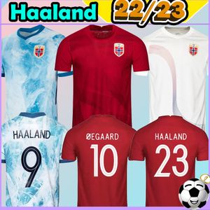 2023 Норвегия Хааланд Футбольные майки 2022 Noruega KING BERGE ODEGAARD Berge King SORLOTH camisetas национальная сборная 2021 дома на выезде Мужчины Футболка высокого качества