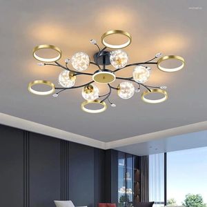 Chandeliers Ceiling Lamp Stars Glass Ball Crystal Chandelier For Living Dining Bedroom Home Decor Pendant Lighting Fixtures