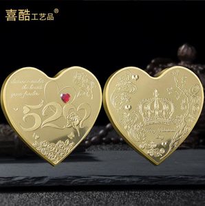 Konst och hantverk 520 Rose Crown Heart Commemorative Coin