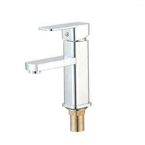 Kökskranar Modern Monobloc Mixer Tap Copper Eloy Single Type Hållbara handfat Kopplingar Kvadrilaterala keramiska ventil Kärna Vatten tvättstuga