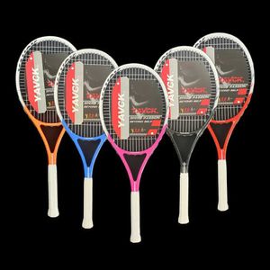 Tennisracketar 27 tum Yavck Composite Carbon Integrated Tennis Racket för nybörjarens övnings tävling Tennisracket Q231109