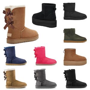 Stivali da donna di design superiore Australie Australia Snow Ultra Mini Platform Boot Fur Fluffy Tazz Stivaletti alla caviglia uggsboot tasman Castagna Nero Rosa Ragazze Mocassini Scarpe