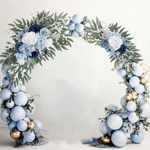 Dekorative Blumen, 2 Stück, künstliche Blumen, Swag, Empfangshintergrund, florales Willkommensschild für Tischarrangement, Bogen, Hochzeit, drinnen und draußen