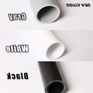 Freeshipping Siyah Gri Beyaz PVC Fotoğraf Fotoğraf Stüdyosu Aydınlatma Zeminli Arka Plan Bezi 68cm*130cm Üç Türlü Renk Oelta