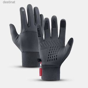 Fünf Finger Handschuhe Fahrradhandschuhe Schwarz Damen Herbst Winter Warm Touchscreen Rutschfeste Handschuhe Motorradhandschuhe Herren Outdoor Sport LaufenL231108