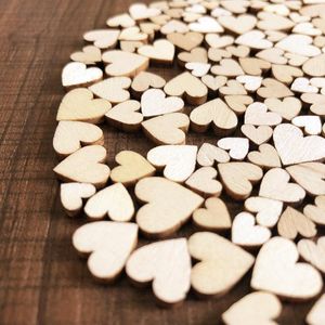 Party Decoration 100pcs Rustic Wedding Wood Wooden Hearts Love Vintage Table Crafts Event DIY Decorations