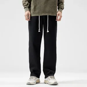 Мужские джинсы в американском стиле на осень и зиму, свободные спортивные прямые брюки-карго, мужская одежда, мешковатые