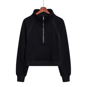 Kadın Hoodie Sweatshirt Yarım Zip Hoodie Kadın Yoga Set Tasarımcı Kapüşonlu Sweatshirt Kadın Ceket Hoodie Sweatshirt Sıradan Koşu Fitness Ceket