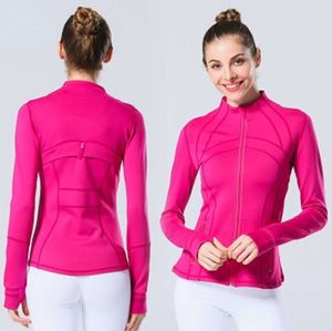 LU-088 2022 Giacca da yoga da donna Definisce allenamento Cappotto sportivo Fitness Sport Quick Dry Activewear Top Solid Zip Up Felpa Sportwear Nuovo stile gh