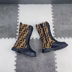 2023 tendência de inverno comércio exterior sapatos clássicos moda casual carta verificação completa plana rendas sapatos infantis, tamanho 26-35cm q26