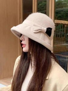 Berets 2023 Lady Fisherman Hat Wool Autumn And Winter Round Face Fashionable