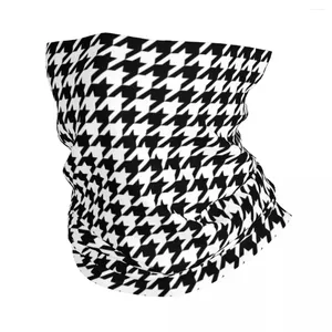 Eşarplar Erkekler Kadınlar Houndooth Check Bandana Boyun Kapağı Yürüyüş Hounds Diş Damalı Balaclavas Bisiklet Yüz Eşarp Kafa Bandı