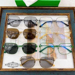 Luxus-Designer-Sommer-Sonnenbrille 23 Ins Net Red Same Box Eyeglasses Frame Female Personality Fashion Green bv1198