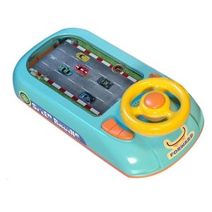Diecast Model Children s Steering Wheel Simulation Driving Toy Electric Desktop Game Machine To Avoid Car Racing Great Adventure For Age 3 230407