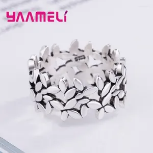 Cluster Rings Est Retro Ring S925 Sterling Silver Thai Jewellery For Female Male Antique Finish Tree Branch Fashion Jewelry