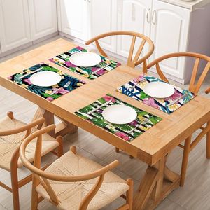 Table Mats Plant Printed Placemat 42x32 Distinctive Napkin Dining Mat Bowls Drink Coasters Kitchen Placemats