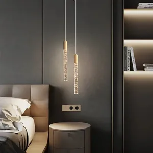 Pendant Lamps Modern Crystal Lamp For Bedroom Hanging Lights Ceiling Lighting Bedside Entrance Bathroom Decoration Luminaire Led