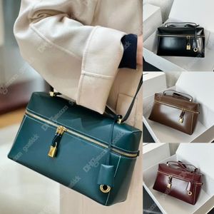 LP27 Xtra Tasche Tasche Tote Lunchbox L27 Tasche Handtasche LORO Mode Damen Umhängetaschen Extra Tasche Leder Designer Zwei-Wege-Reißverschluss Umhängetaschen Make-up-Taschen Neuer Stil