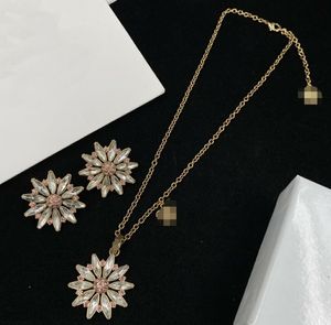 Nova moda cristal flor crisântemo colar brinco conjuntos de grampo de cabelo banshee medusa cabeça de latão senhoras designer jóias presentes hms17 -- 72
