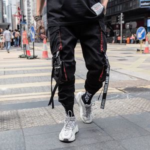 Mens Pants High Street Jogger Hip Hop Haren Harajuku Çok Cepleri Kadın Kargo Taktikleri Günlük Techwea 230407