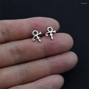 Stud Earrings Stainless Steel Prince Artist RIP Love Memorial Symbol For Women Fashion Jewelry